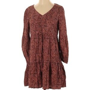 Lucky Brand long sleeve paisley dress
